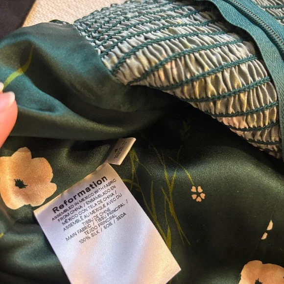 Reformation Dark Green Floral Camisole - Picture 3 of 3